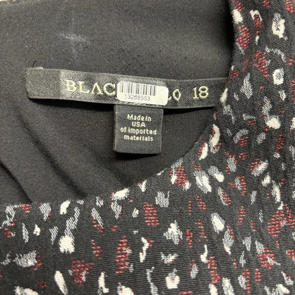 BLACK HALO DESOTO LONG SLEEVE PRINT SHEATH DRESS IN TIC TAC 18 - Picture 6 of 10